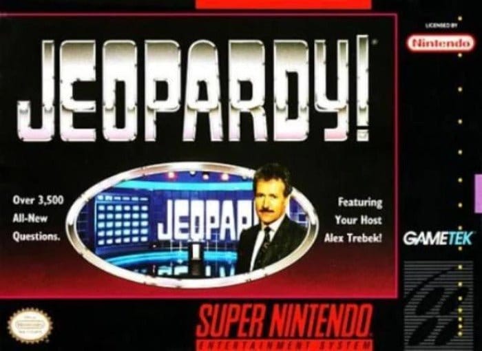 Jeopardy! Super Nintendo Video Game SNES - Gandorion Games