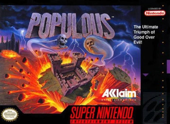 Populous Super Nintendo Video Game SNES - Gandorion Games